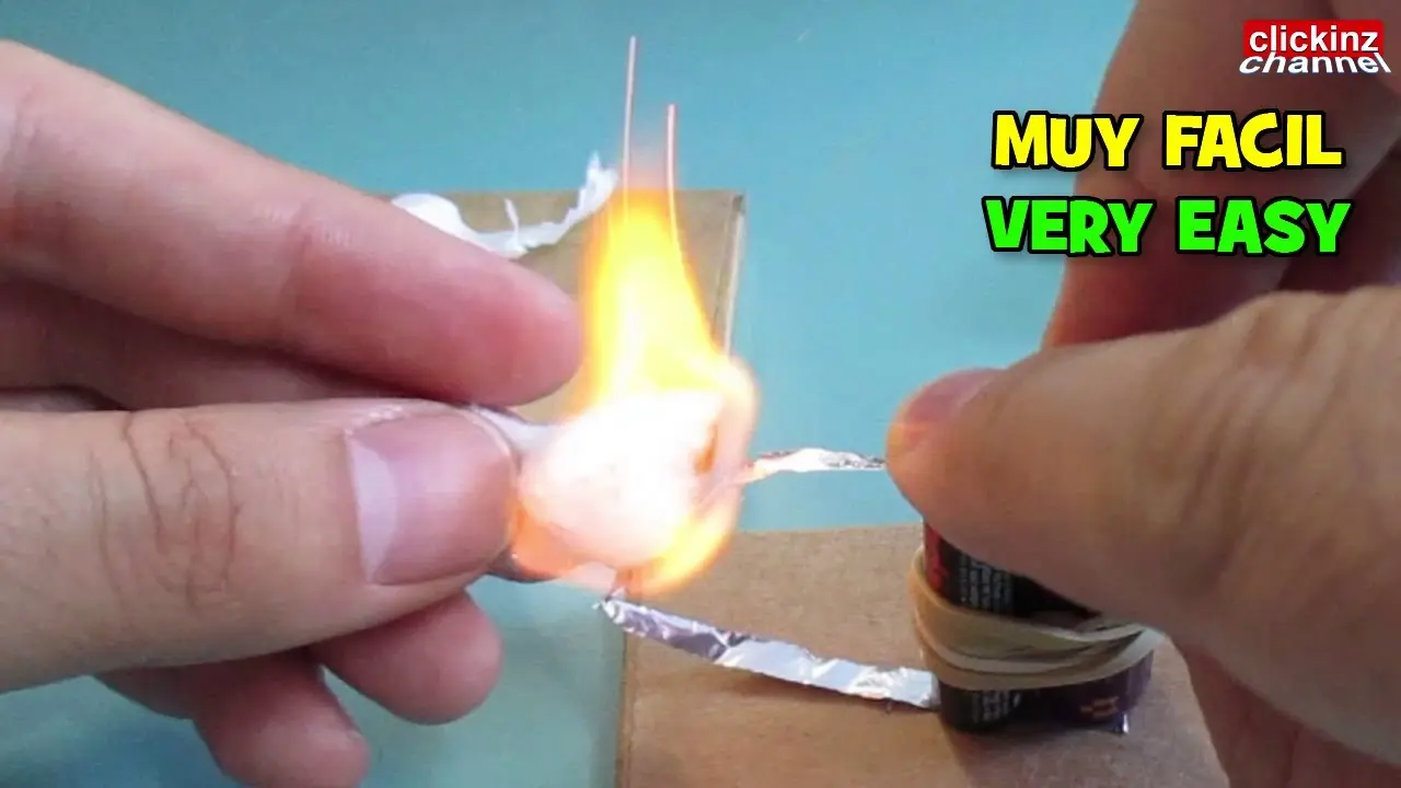como hacer fuego usando dos baterias - Cómo hacer un fuego seguro