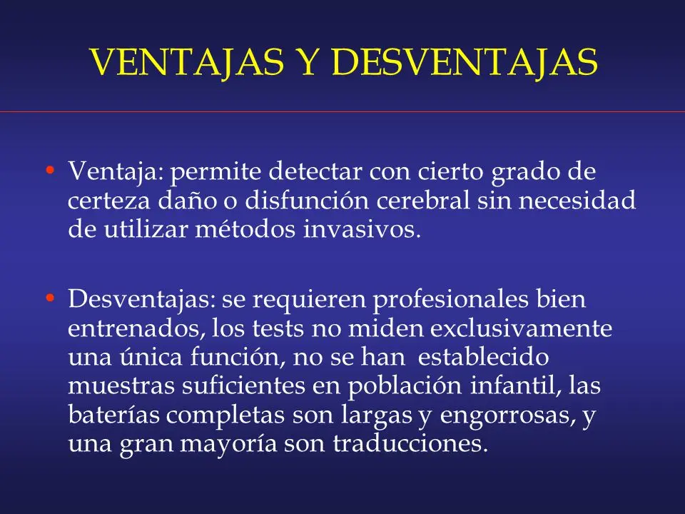 desventajas de usar baterias fijas test - Qué mide el test de Neuropsi